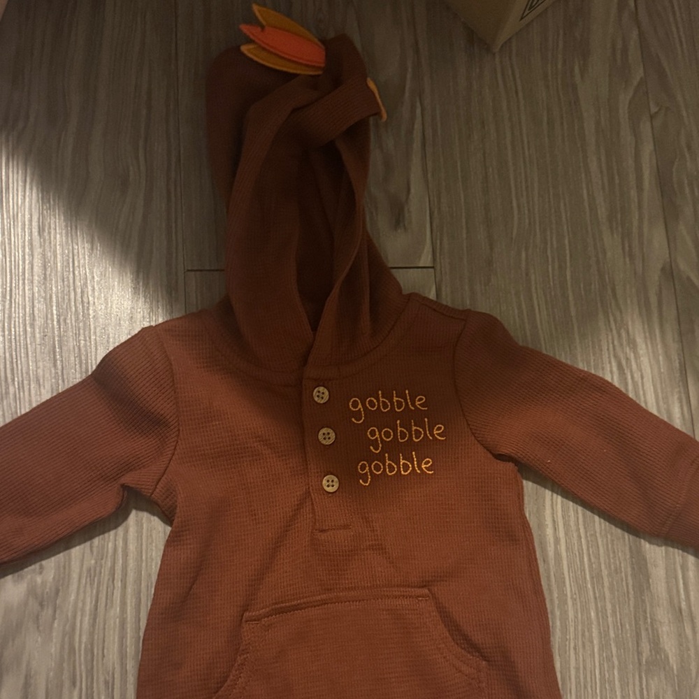 Brown Gobble Gobble Kids Hoodie